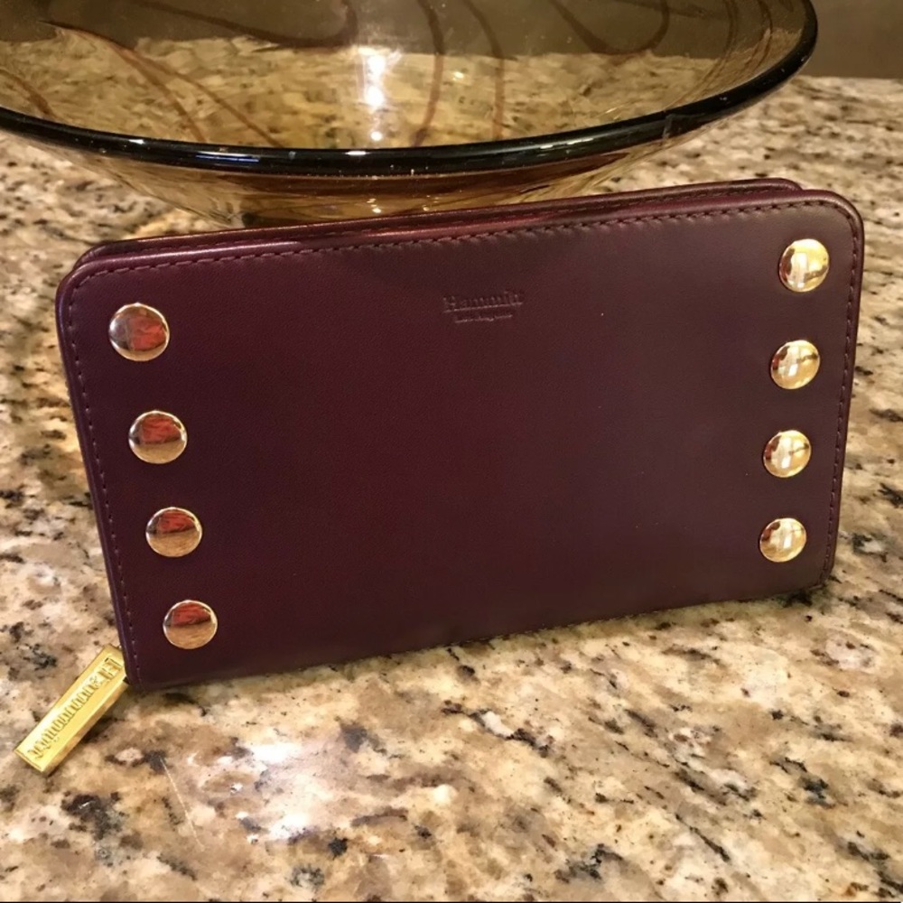 Hammitt Wine Leather 405 wallet NWOT